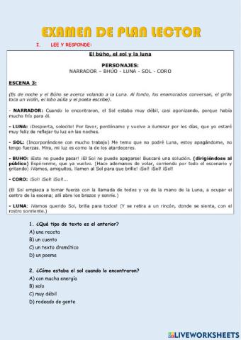 EXAMEN DE PL CV