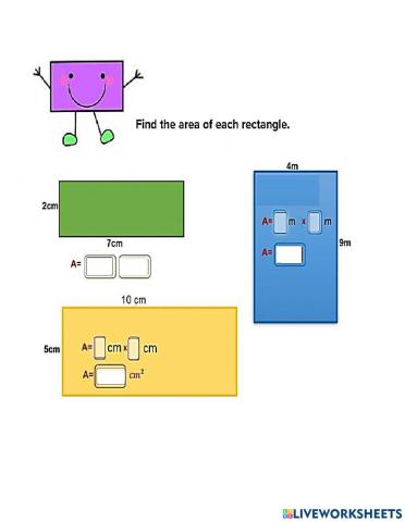 Area of Rectangles 1