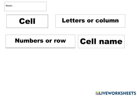 Spreadsheet label