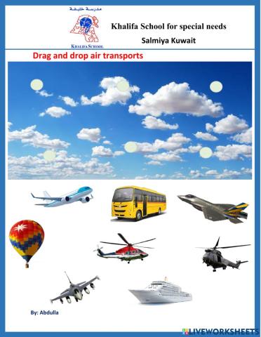 Drag and drop air transports