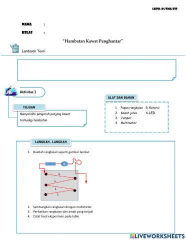 LKPD Hambatan Kawat Penghantar