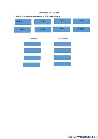 Practica adjetivos y sustantivos