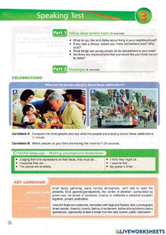 FCE Speaking Test - 3, 4