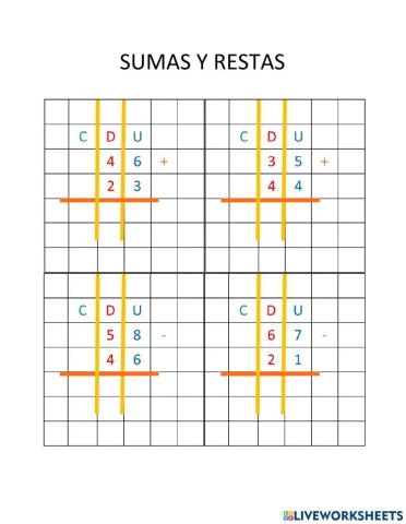 Sumas y restas