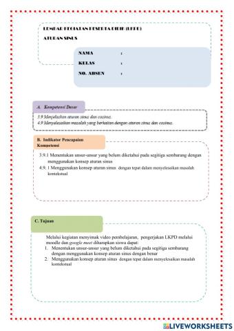 LKPD Aturan Sinus