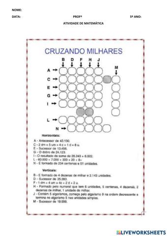 Exercícios de fixação