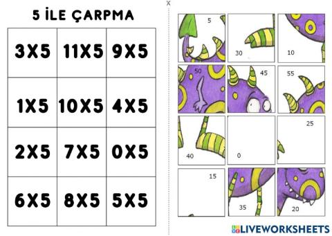 5 İle Çarpma