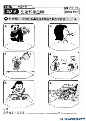 生物的基本需求