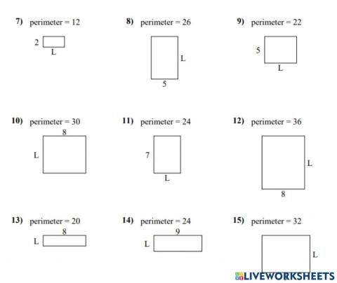 Finding Side Length (Given Perimeter) 2