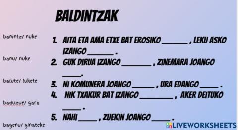 Baldintzak