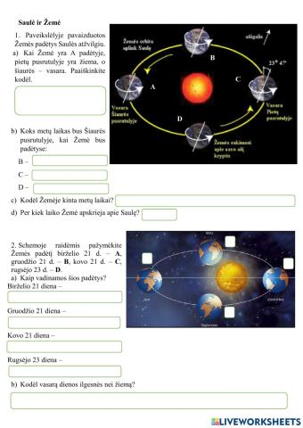 Saulė ir Žemė