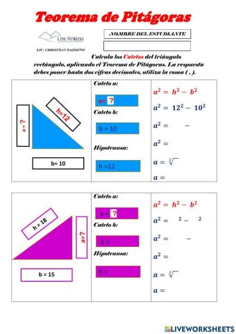 Teorema de pitágoras