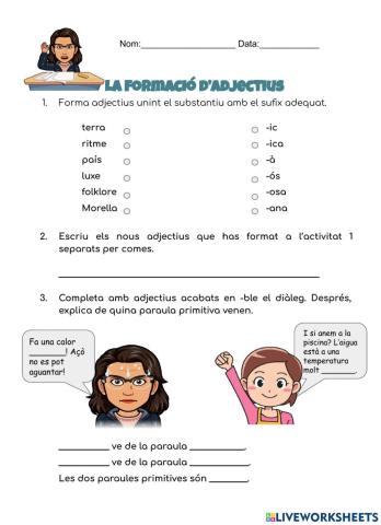 Formació d'adjectius