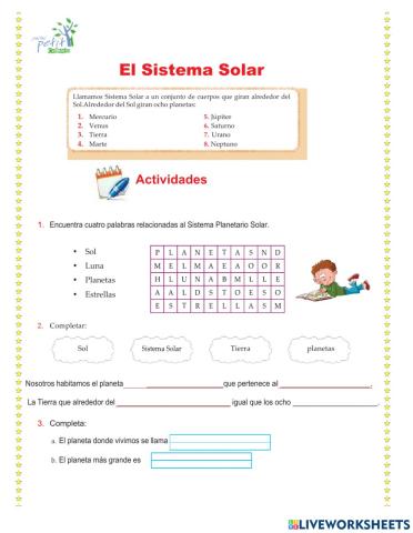 El sistema solar