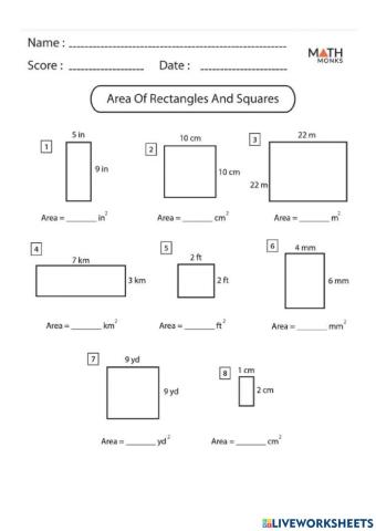 Area of regular shape