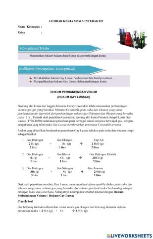 LKS Hukum Gay Lussac dan Avogadro