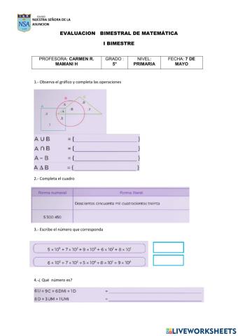 Nsa bimestral matemática