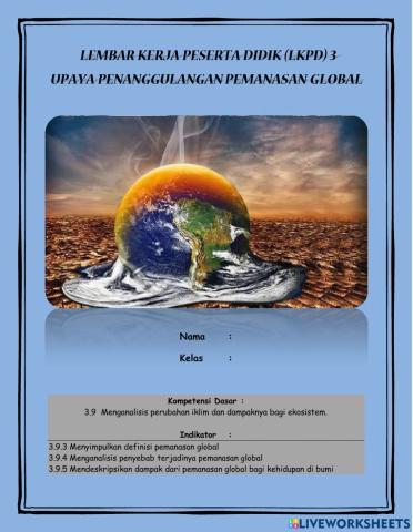 Lkpd penanggulangan pemanasan global