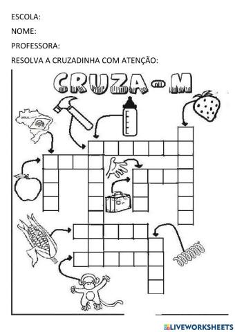 Cruzadinha letra m