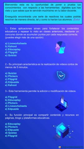 Herramientas para la evaluación en entornos virtuales