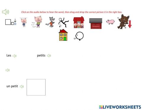 LES TROIS PETITS COCHONS  2 ( the 3 little pigs activity) 2