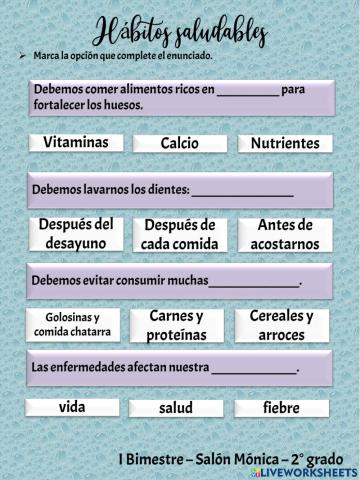 Habitos saludables