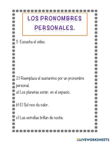 los pronombres personales.