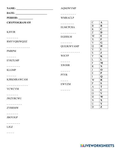 Cryptogram -35