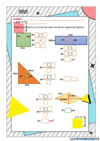 Área de figuras geométricas