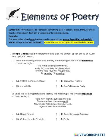 Elements of Poetry