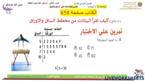 مخطط الساق والاوراق