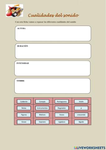 Elementos de las cualidades del sonido