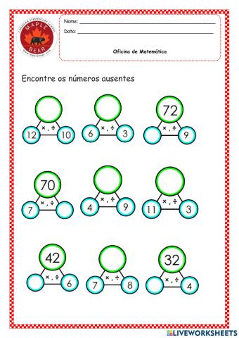 Multiplicação e divisão