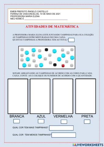 ATIVIDADE DE MATEMÁTICA -10 DE MAIO de 2021