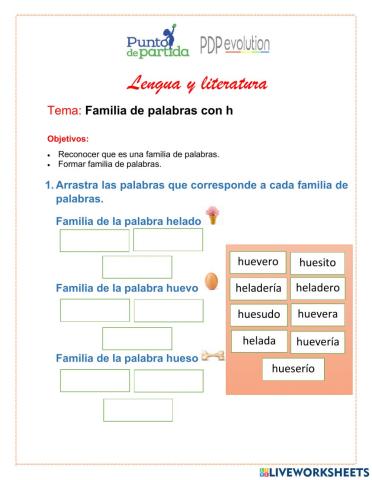 Familia de palabras