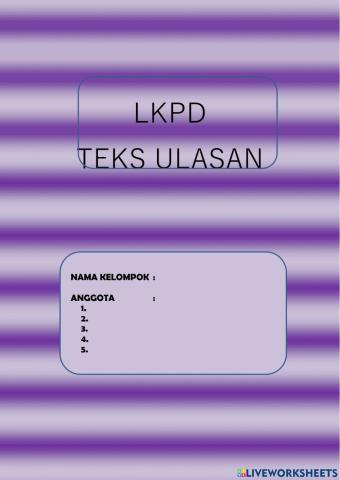 Lkpd teks ulasan keterampilan