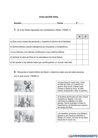 Evaluación Final 4º