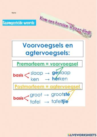 Saamgestelde woorde