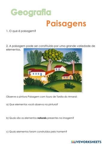 Paisagem - Tarsila de Amaral