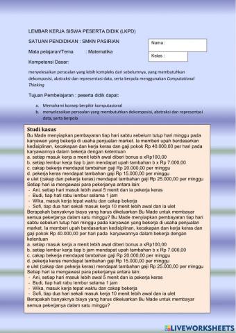 LKPD Persamaan Linear- CT