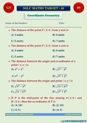 GS LIVE QUIZ 06 - 10-06-2021 : English Medium