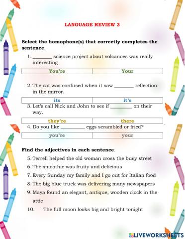 Language Review 3