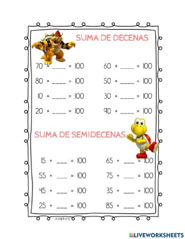 Sumas para 100