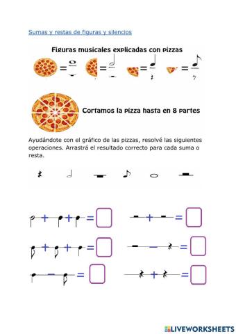 Sumas y restas de figuras y silencios