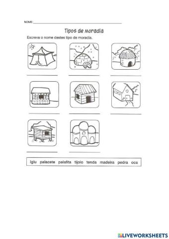Tipos de moradias