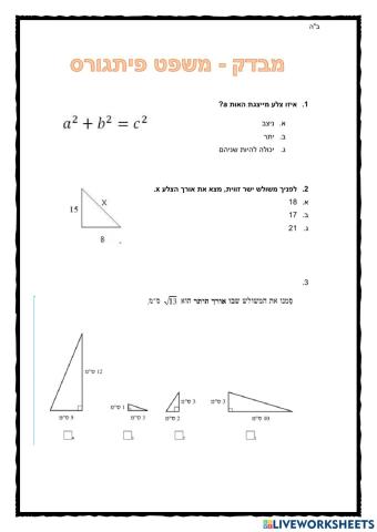 מבדק משפט פיתגורס