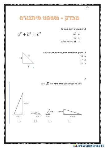 מבדק משפט פיתגורס