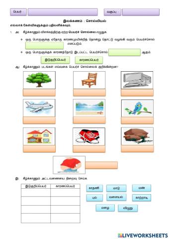 இடுகுறிப்பெயர் & காரணப்பெயர்