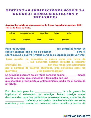 Distintas concepciones de sobre la guerra: mesoamericanos y europeos