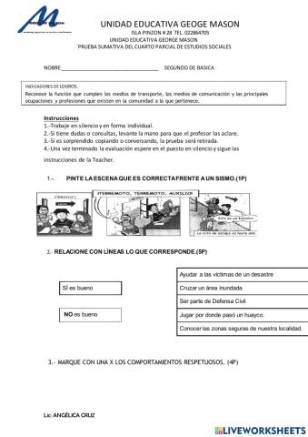 Prueba del cuarto parcial